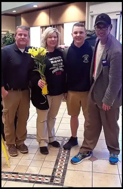 Book Author and CEO David Haave spending time with basic training soldiers Ft Wood Missouri -- David Haave